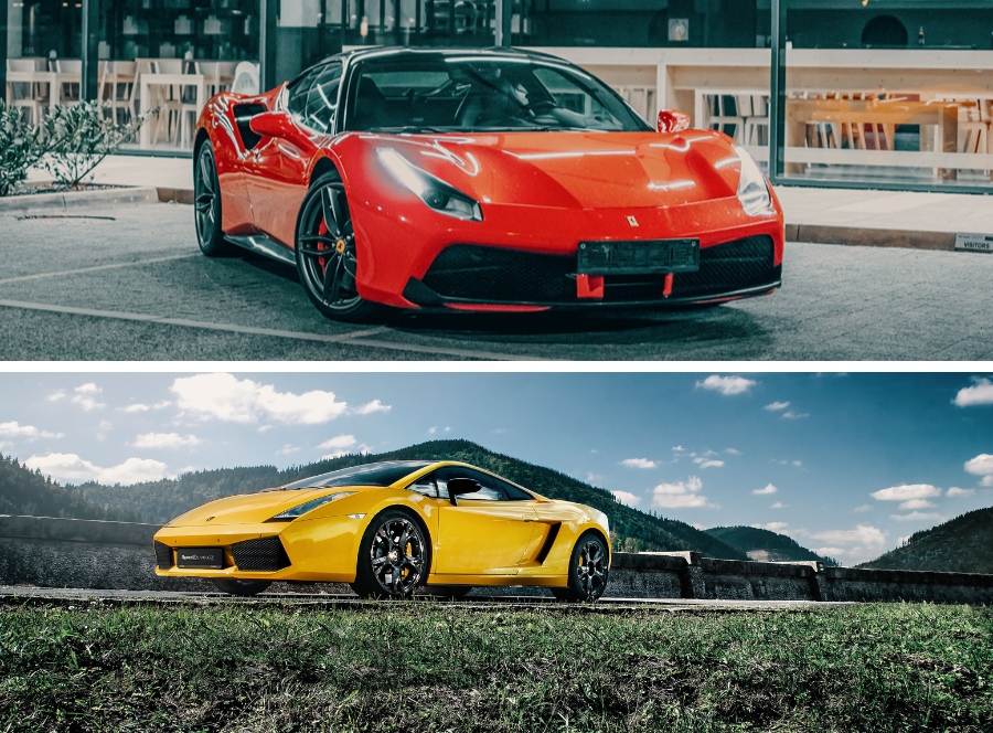 Ferrari 488 GTB vs. Lamborghini Gallardo LP560 v Olomouci